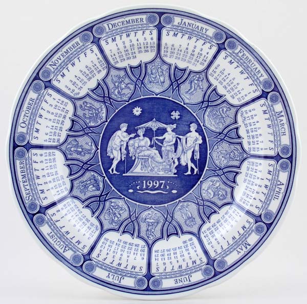 Calendar Plate Greek 1997